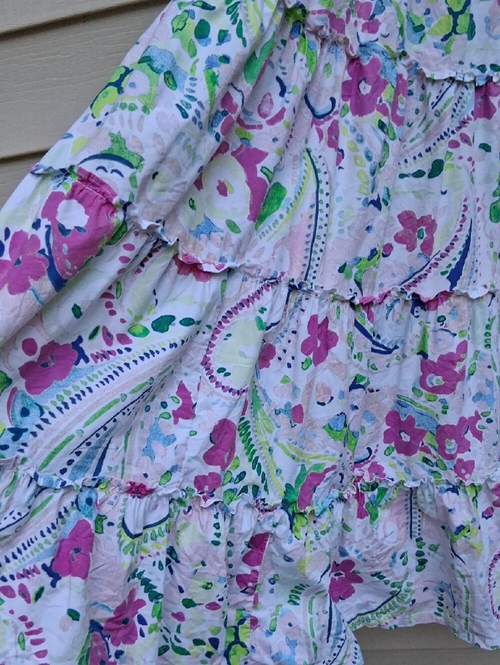 crown & ivy Pink and Green Floral Tiered Maxi Sundress - Picture 6 of 16